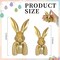 Mini Golden Easter Bunny Figurines – Resin Rabbit Statues for Spring Home Decor, Table Centerpiece, Mantel, Shelf, Vintage Brass-Style Bunny Sculptures